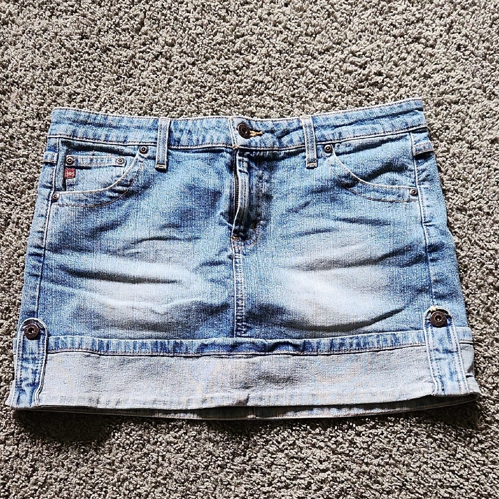 Lei Blue Casual Mini Skirt